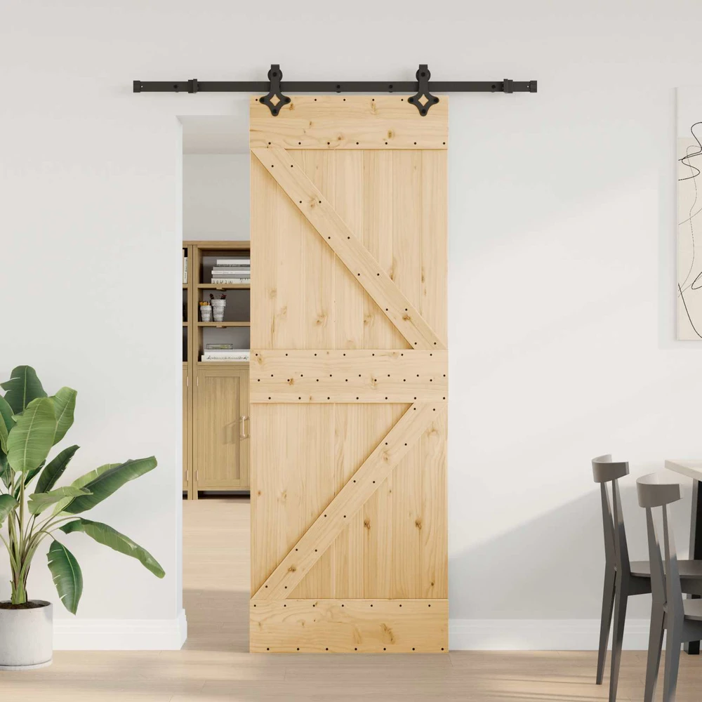 Slankios durys NARVIK 70 x 210 cm (152,5 cm) Natūrali ir juoda