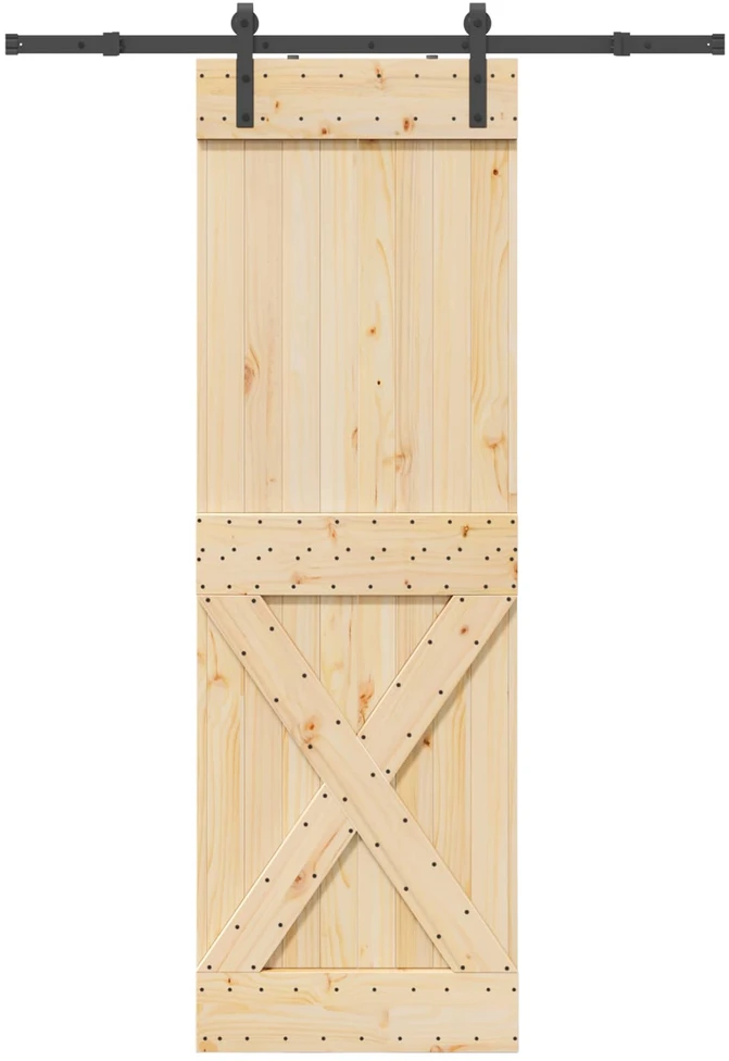 Slankios durys NARVIK 70 x 210 cm (152,5 cm) Natūrali ir juoda