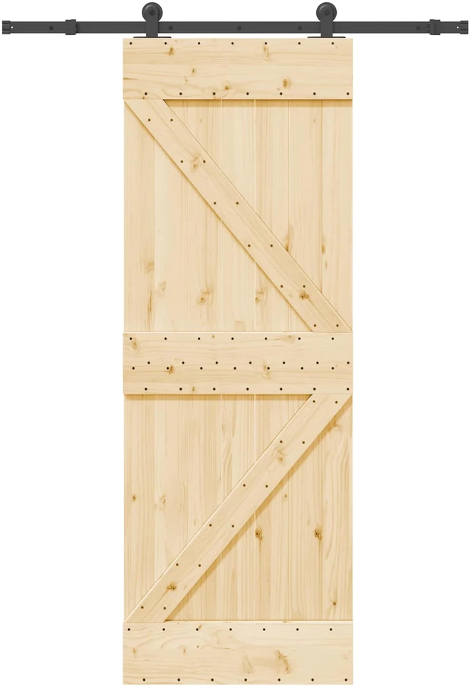 Slankios durys NARVIK 70 x 210 cm (152,5 cm) Natūrali ir juoda
