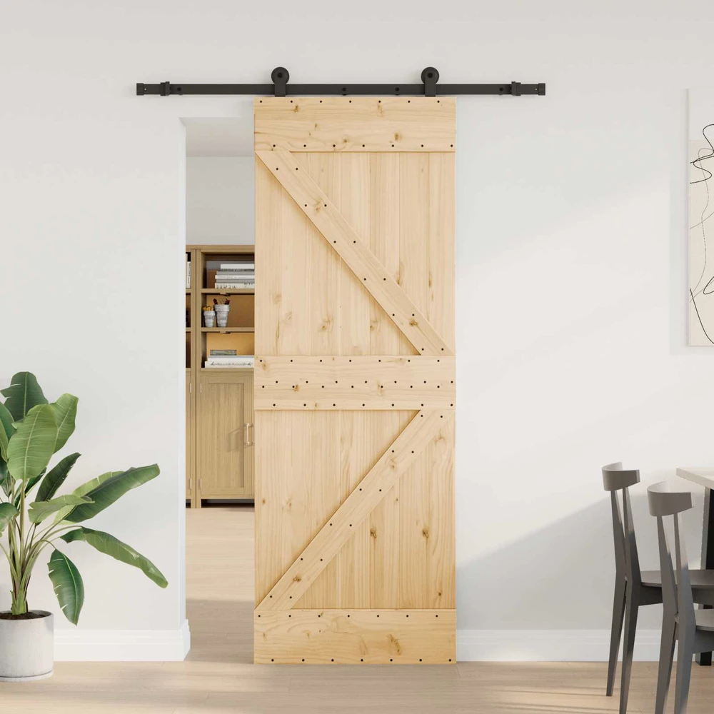 Slankios durys NARVIK 70 x 210 cm (152,5 cm) Natūrali ir juoda