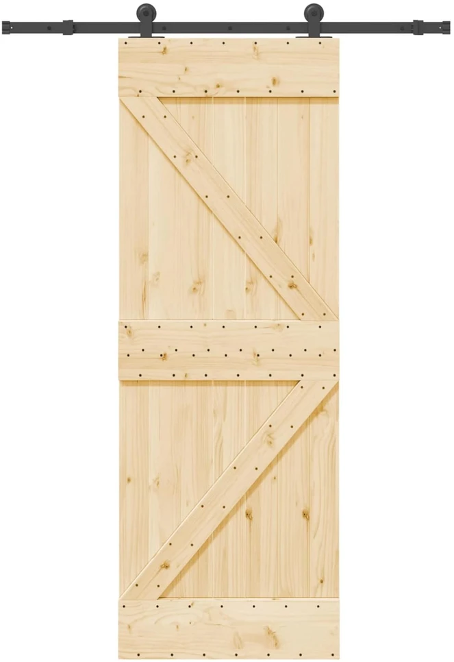 Slankios durys NARVIK 70 x 210 cm (152,5 cm) Natūrali ir juoda