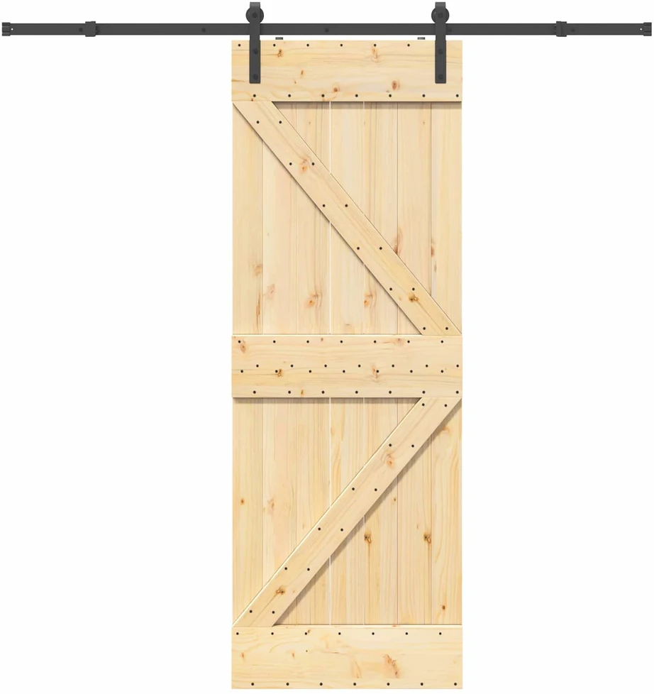Slankios durys NARVIK 70 x 210 cm (213,5 cm) Natūrali ir juoda