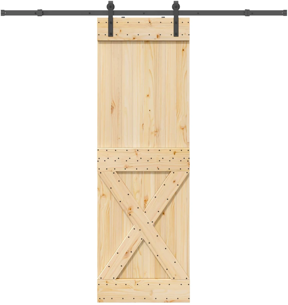 Slankios durys NARVIK 70 x 210 cm (213,5 cm) Natūrali ir juoda