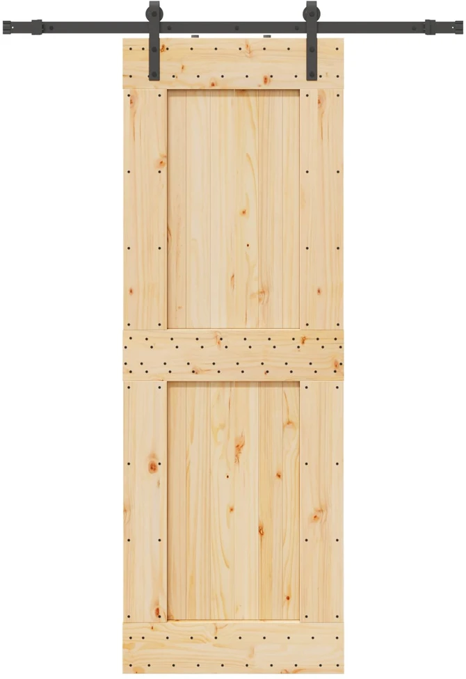 Slankios durys NARVIK 80 x 210 cm (152,5 cm) Natūrali ir juoda