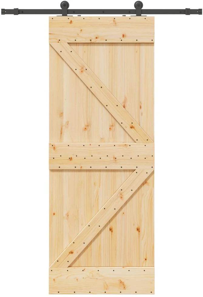 Slankios durys NARVIK 80 x 210 cm (152,5 cm) Natūrali ir juoda