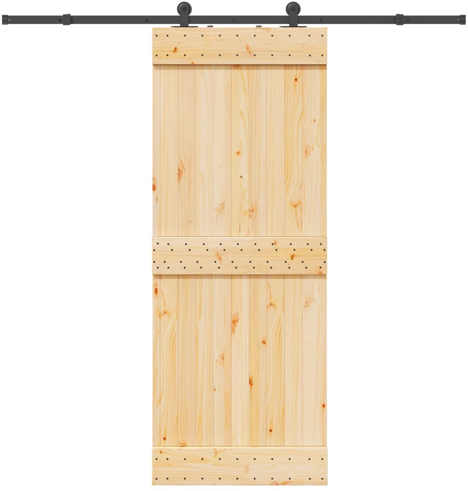 Slankios durys NARVIK 80 x 210 cm (213,5 cm) Natūrali ir juoda