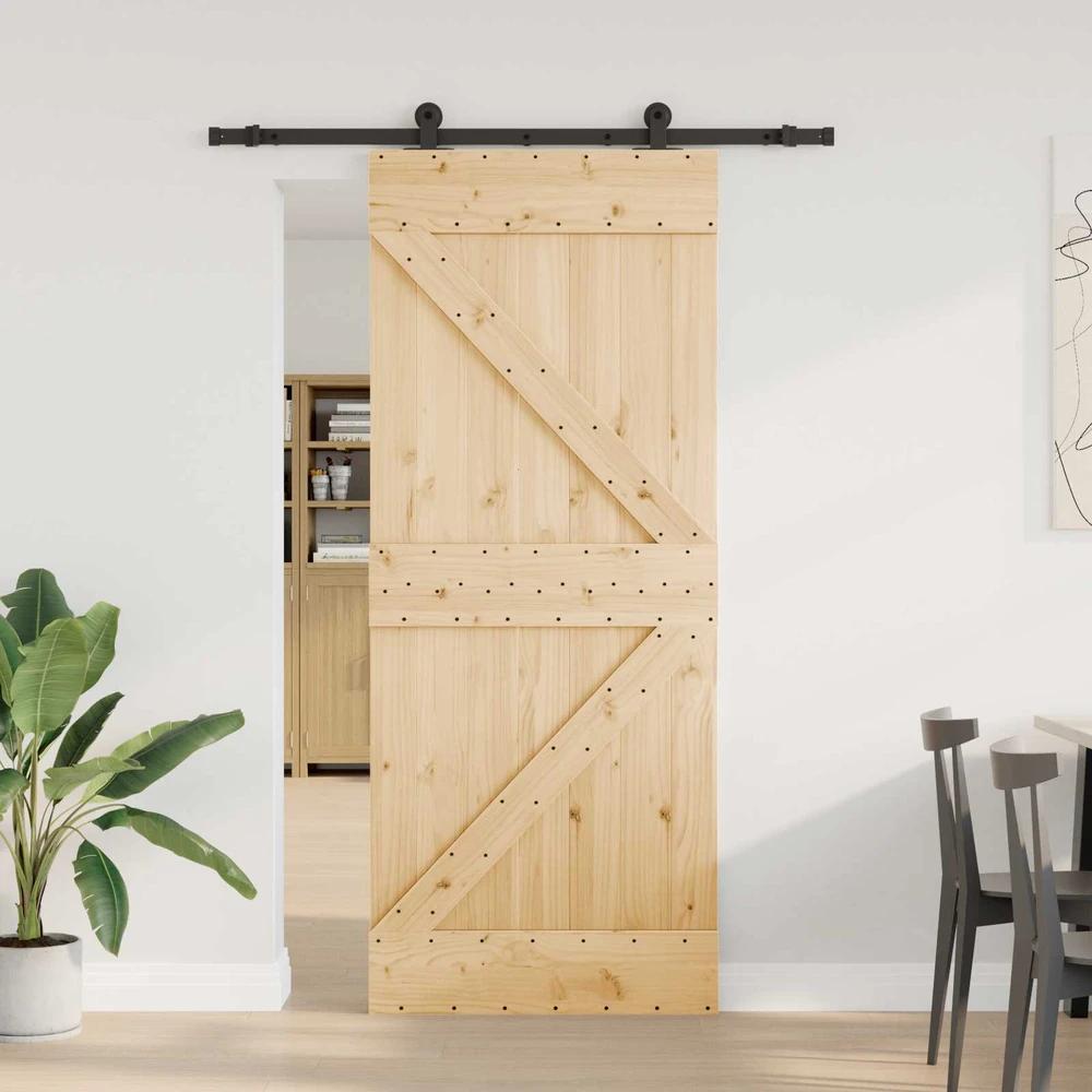 Slankios durys NARVIK 85 x 210 cm (152,5 cm) Natūrali ir juoda