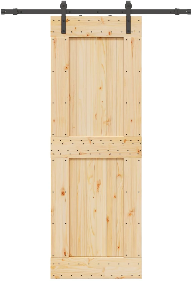 Slankios durys NARVIK 85 x 210 cm (152,5 cm) Natūrali ir juoda