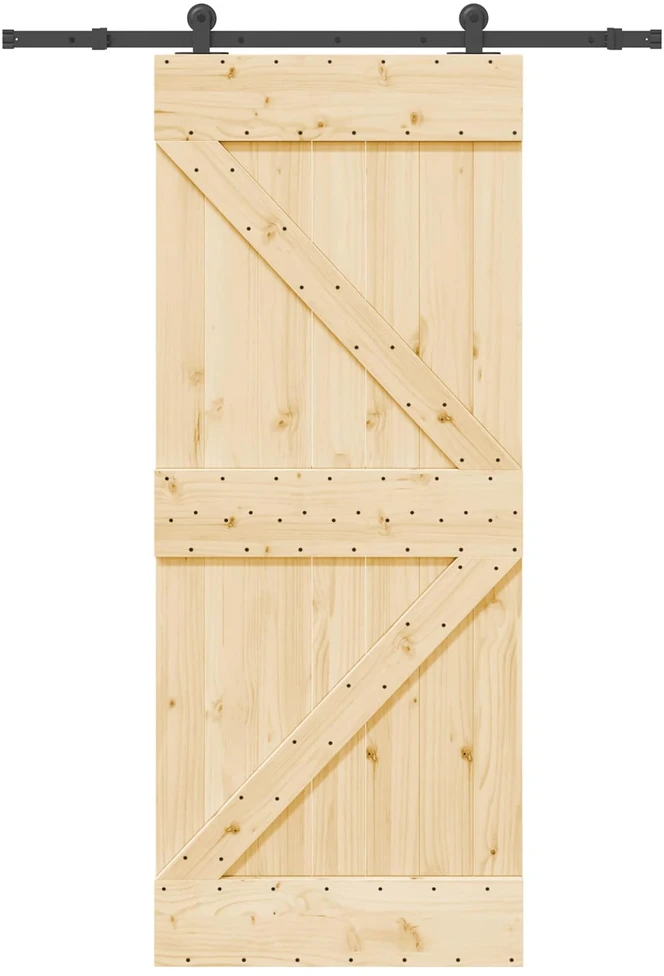 Slankios durys NARVIK 85 x 210 cm (152,5 cm) Natūrali ir juoda