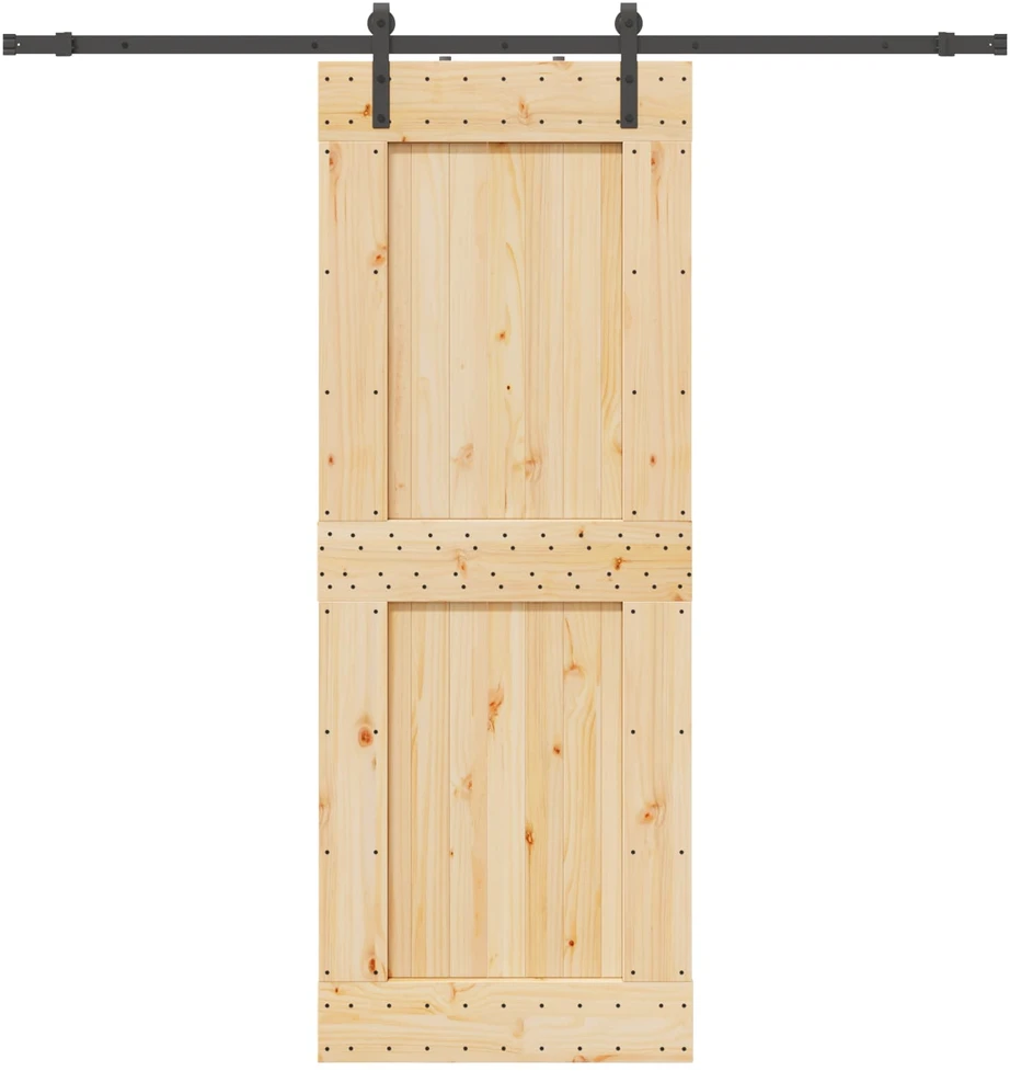 Slankios durys NARVIK 85 x 210 cm (213,5 cm) Natūrali ir juoda