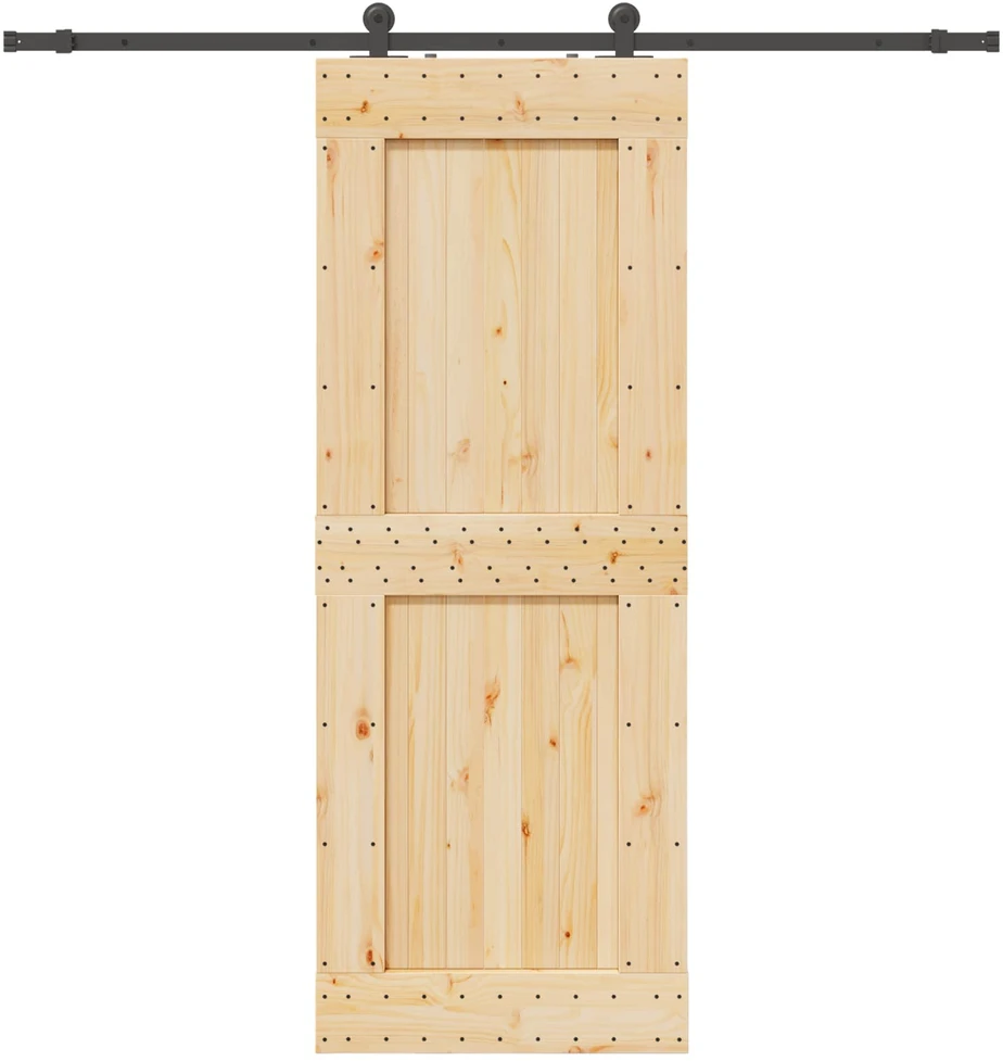 Slankios durys NARVIK 85 x 210 cm (213,5 cm) Natūrali ir juoda