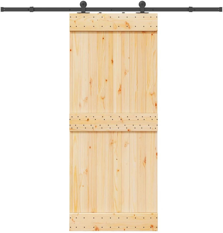 Slankios durys NARVIK 85 x 210 cm (213,5 cm) Natūrali ir juoda