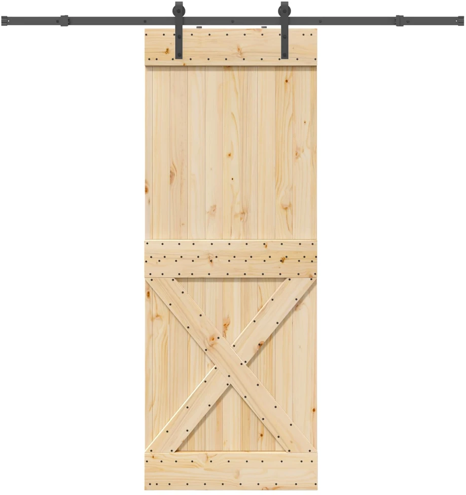Slankios durys NARVIK 85 x 210 cm (213,5 cm) Natūrali ir juoda