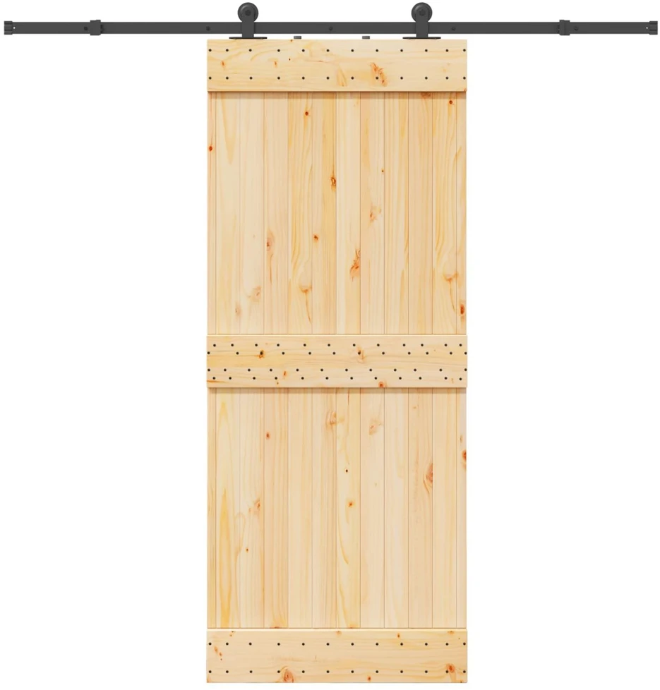 Slankios durys NARVIK 85 x 210 cm (213,5 cm) Natūrali ir juoda