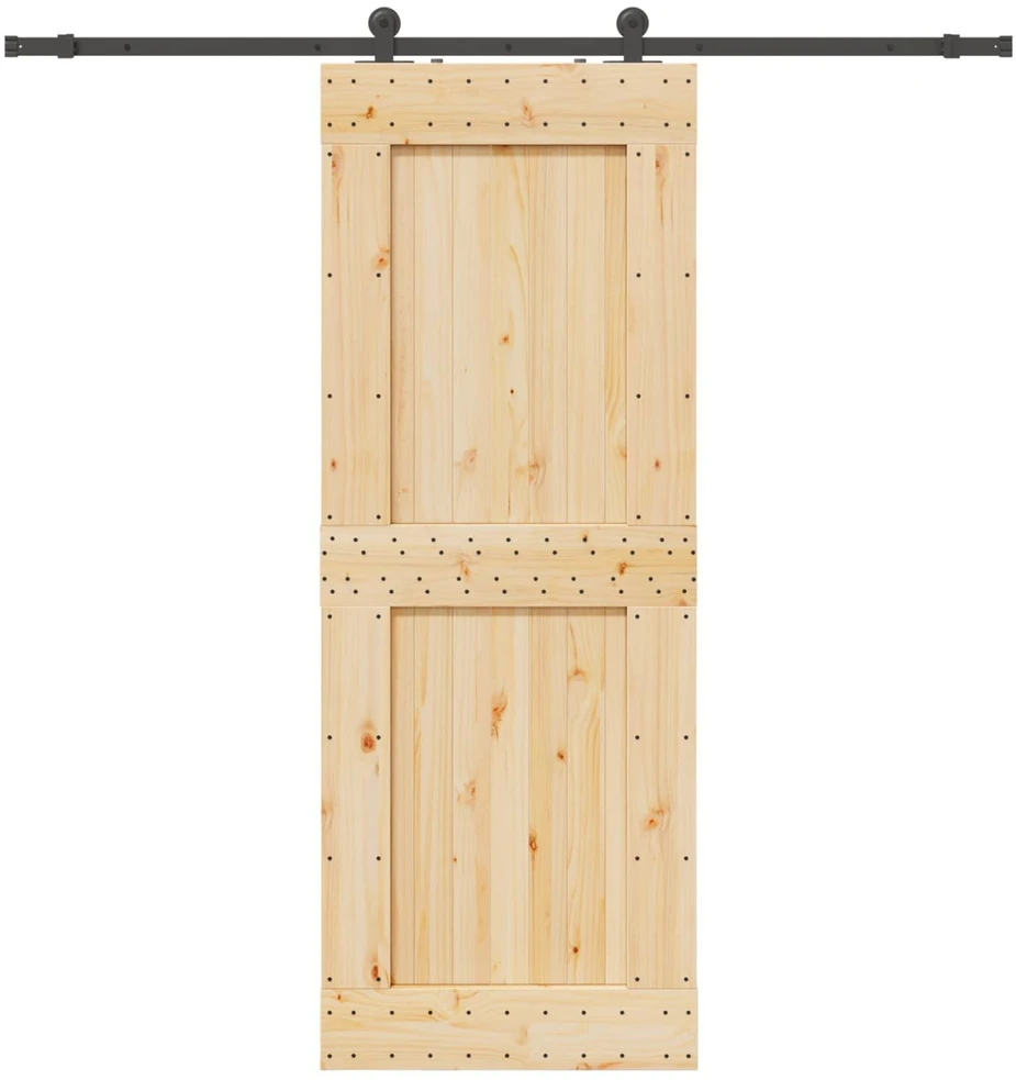 Slankios durys NARVIK 85 x 210 cm (213,5 cm) Natūrali ir juoda