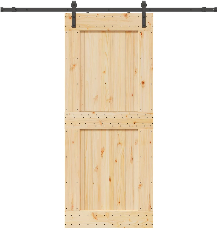 Slankios durys NARVIK 95 x 210 cm (213,5 cm) Natūrali ir juoda