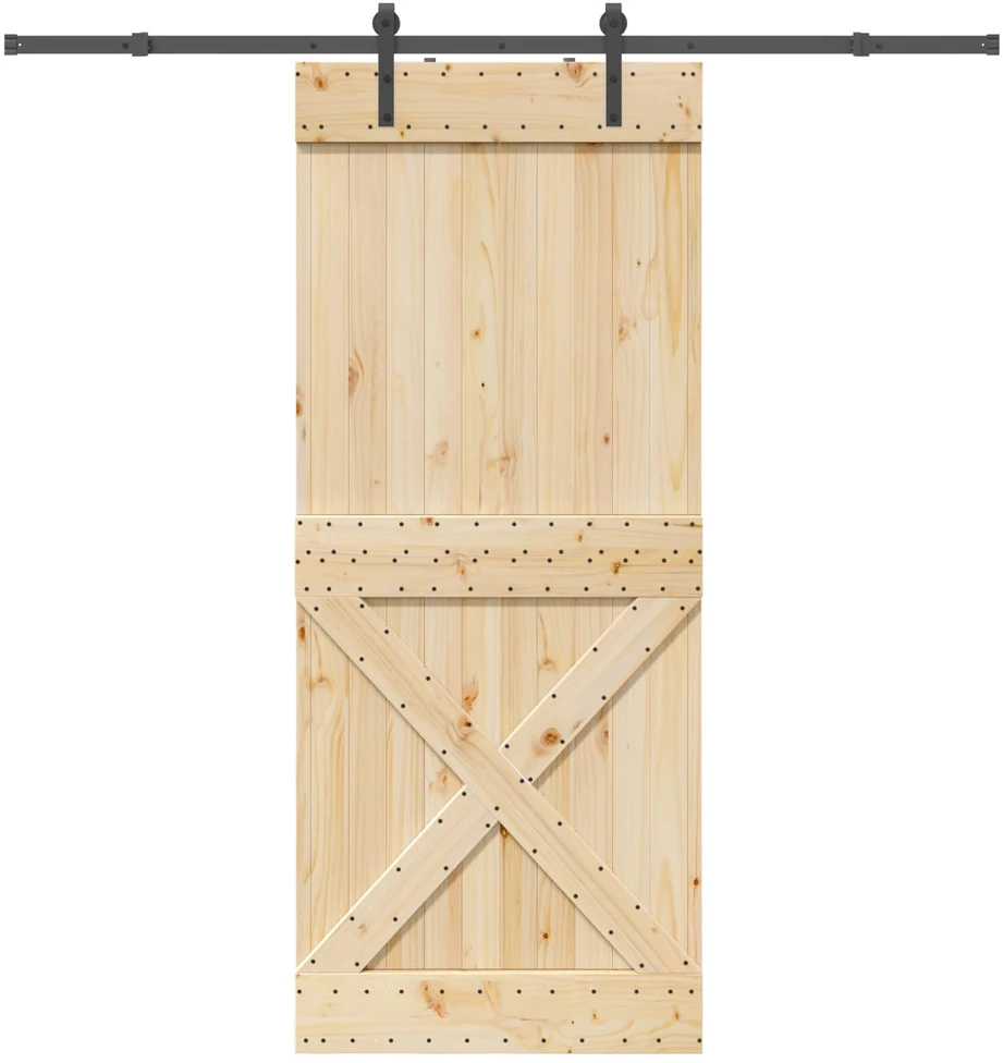 Slankios durys NARVIK 95 x 210 cm (213,5 cm) Natūrali ir juoda