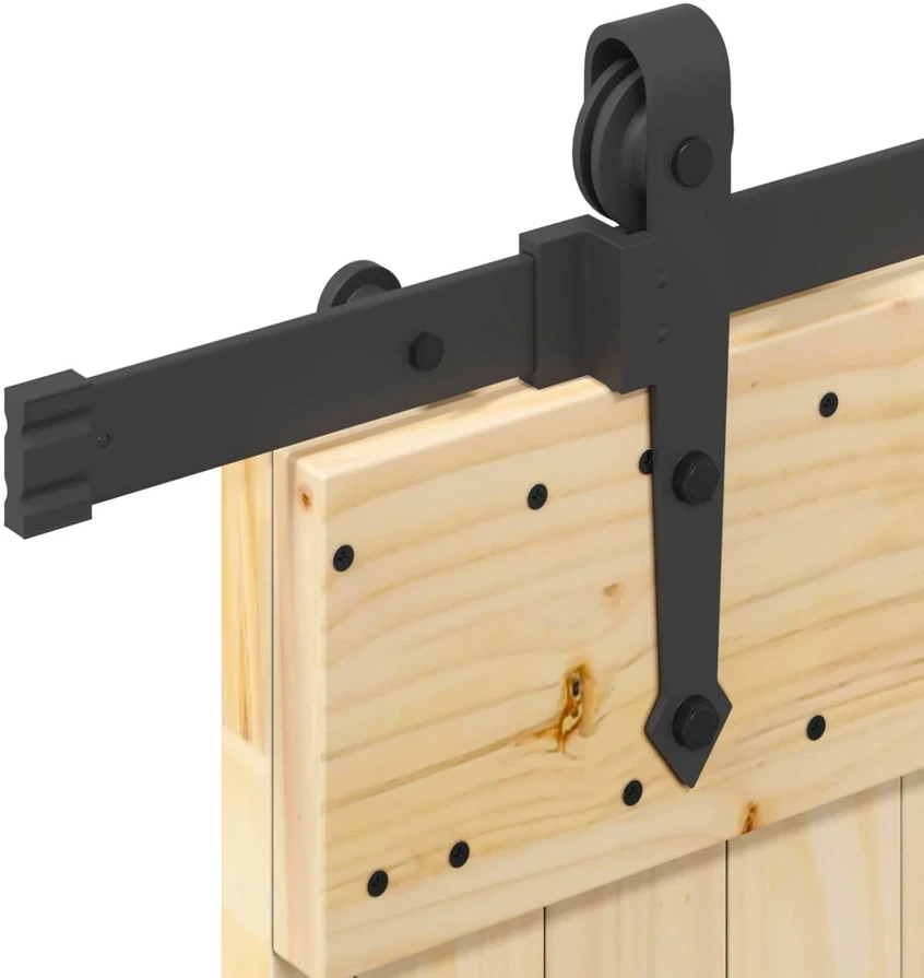 Slankios durys NARVIK Natūrali ir juoda 70 x 210 cm (152,5 cm)