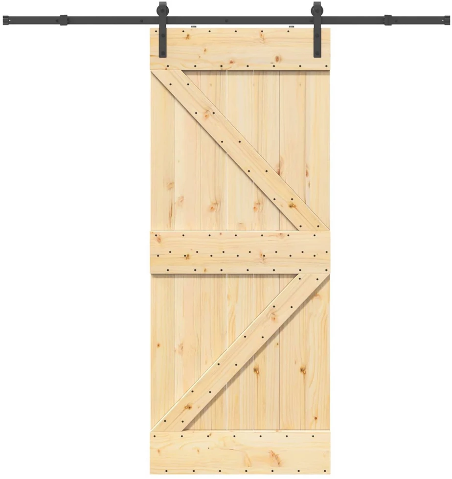 Slankios durys NARVIK 85 x 210 cm (213,5 cm) Natūrali ir juoda