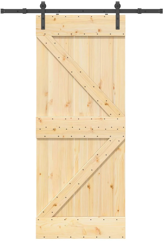Slankios durys NARVIK 85 x 210 cm (152,5 cm) Natūrali ir juoda