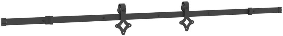 Slankios durys NARVIK Natūrali ir juoda 95 x 210 cm (213,5 cm)