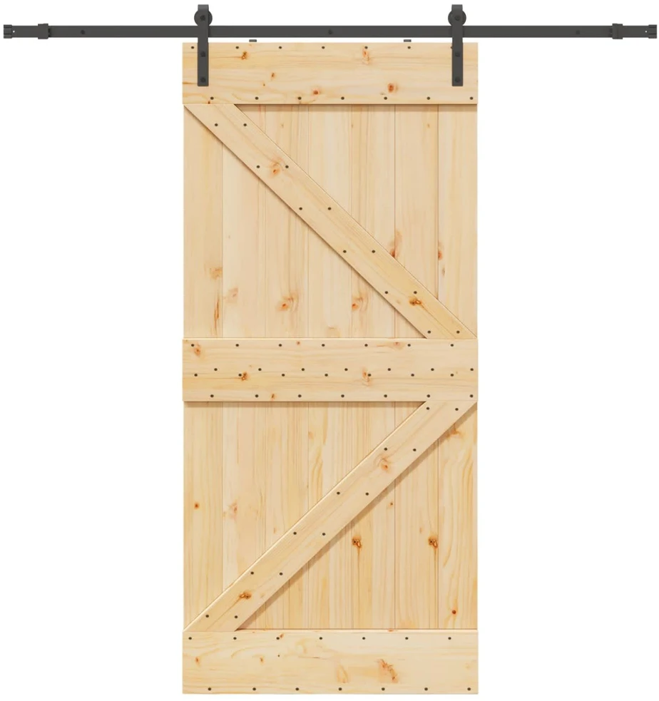 Slankios durys NARVIK 80 x 210 cm (213,5 cm) Natūrali ir juoda
