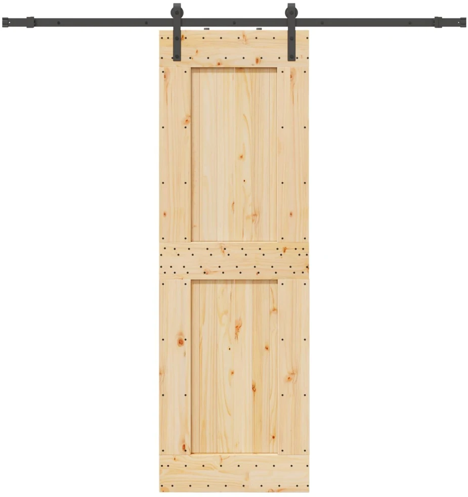 Slankios durys NARVIK 70 x 210 cm (213,5 cm) Natūrali ir juoda