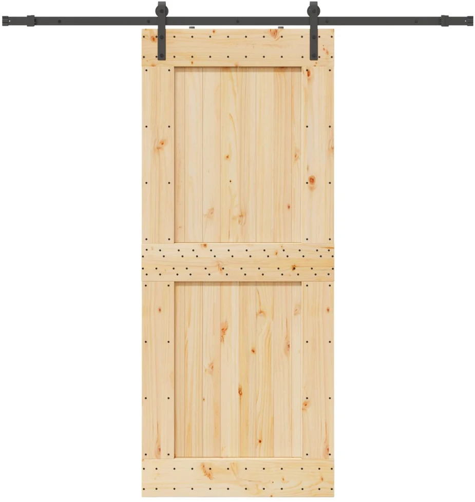 Slankios durys NARVIK 95 x 210 cm (213,5 cm) Natūrali ir juoda