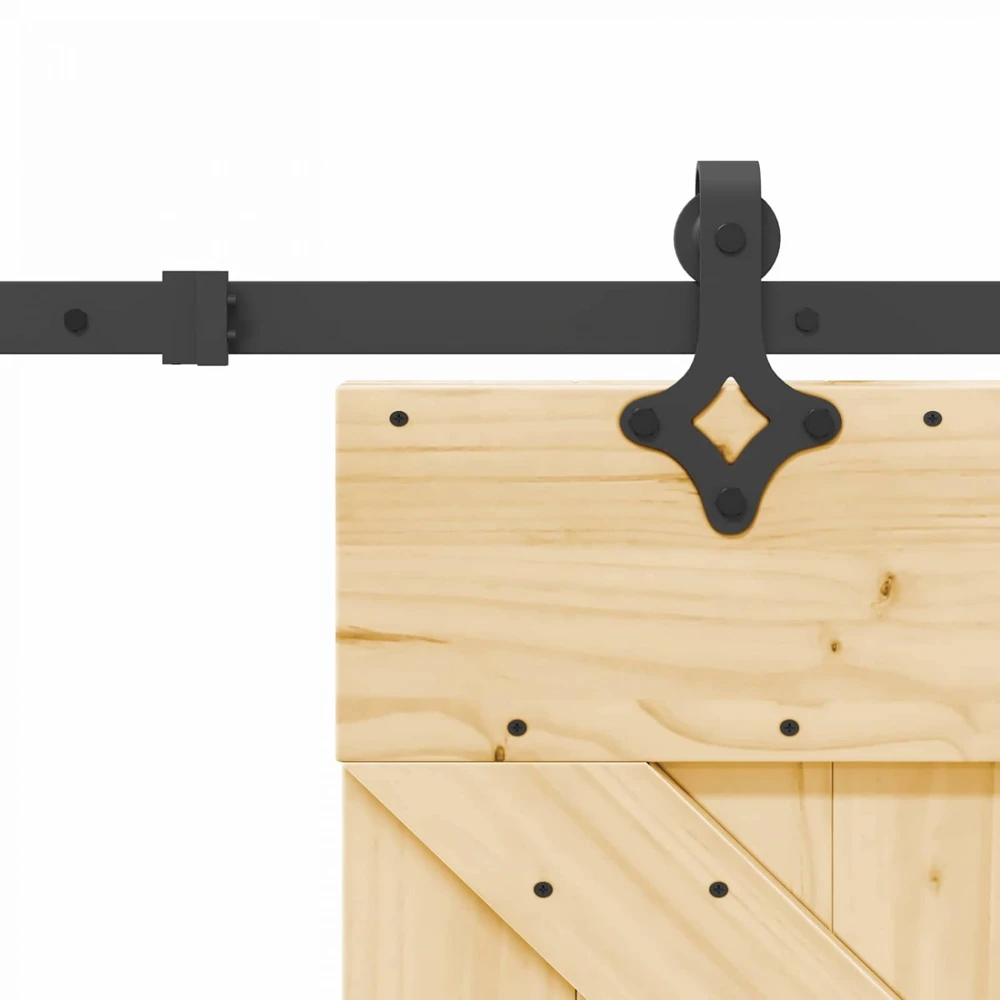 Slankios durys NARVIK Natūrali ir juoda 95 x 210 cm (213,5 cm)