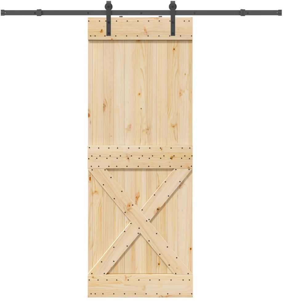 Slankios durys NARVIK 85 x 210 cm (213,5 cm) Natūrali ir juoda