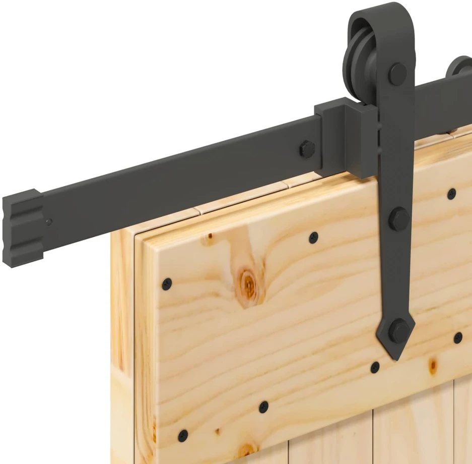 Slankios durys NARVIK Natūrali ir juoda 100 x 210 cm (213,5 cm)