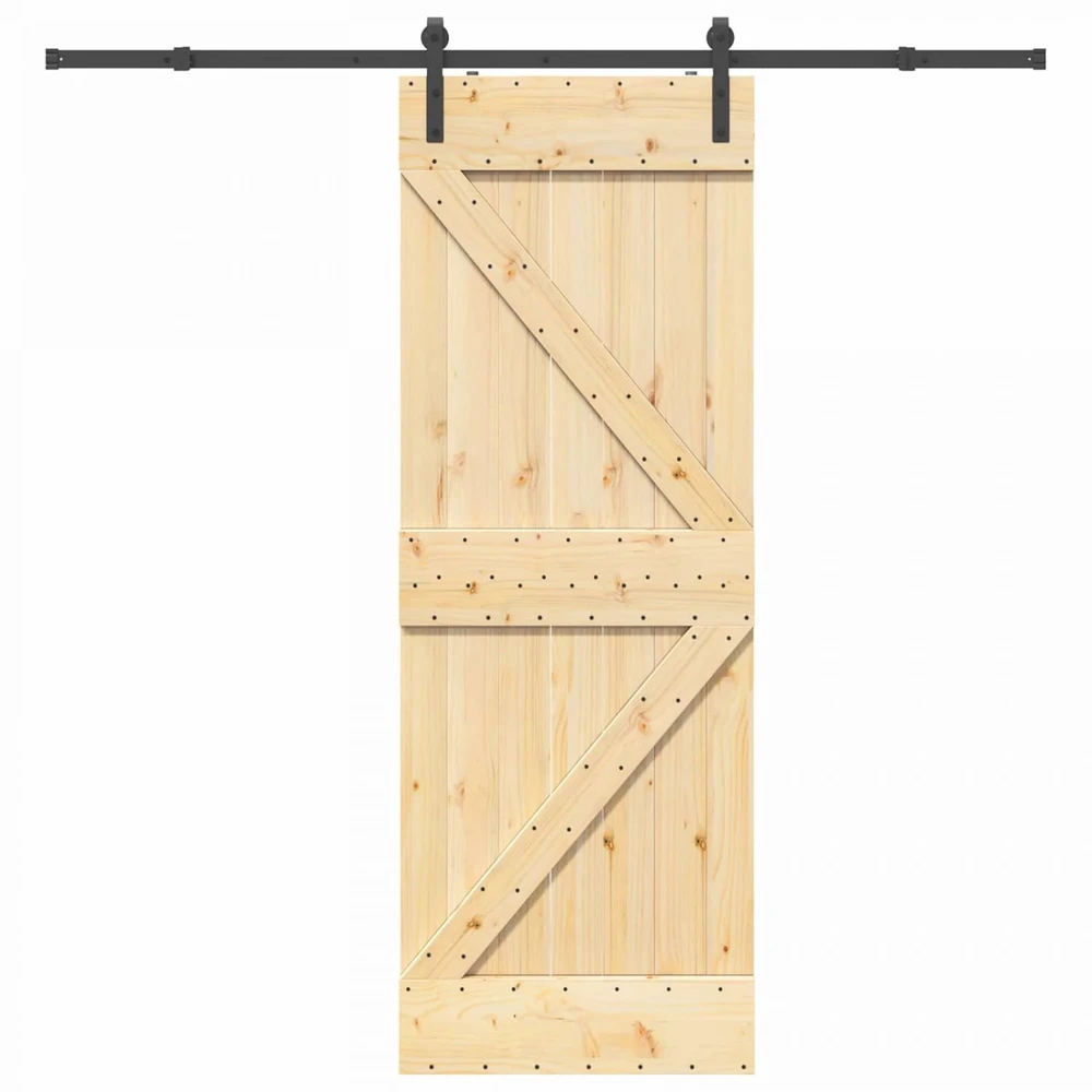 Slankios durys NARVIK 70 x 210 cm (213,5 cm) Natūrali ir juoda