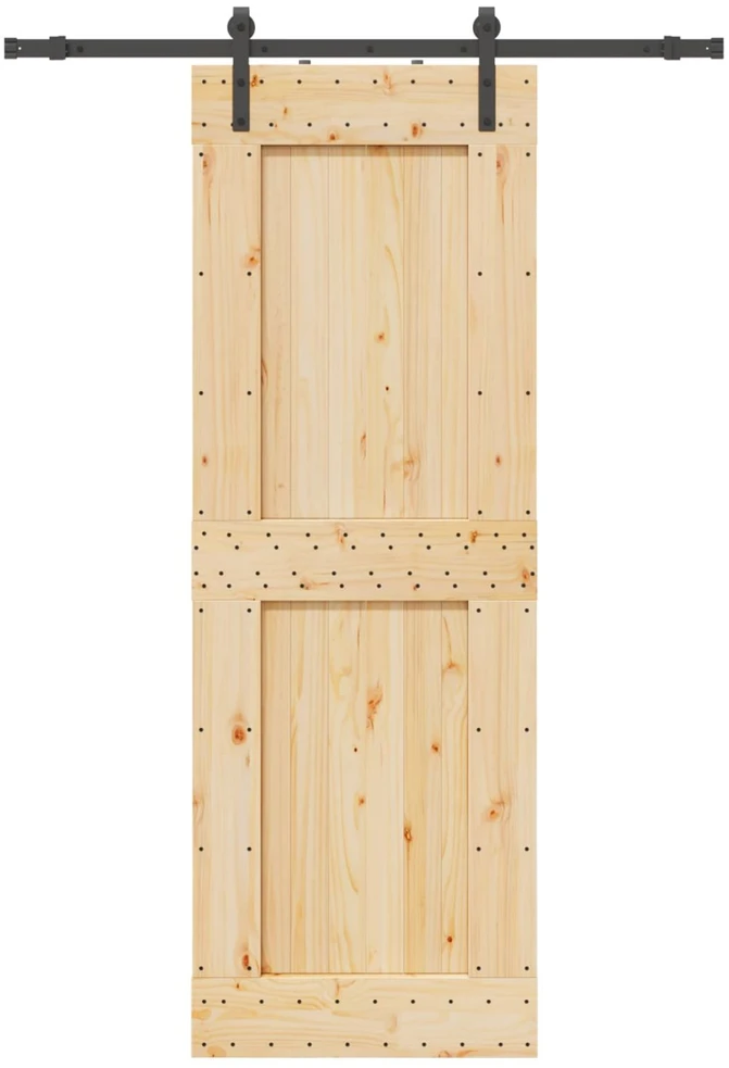 Slankios durys NARVIK 80 x 210 cm (152,5 cm) Natūrali ir juoda