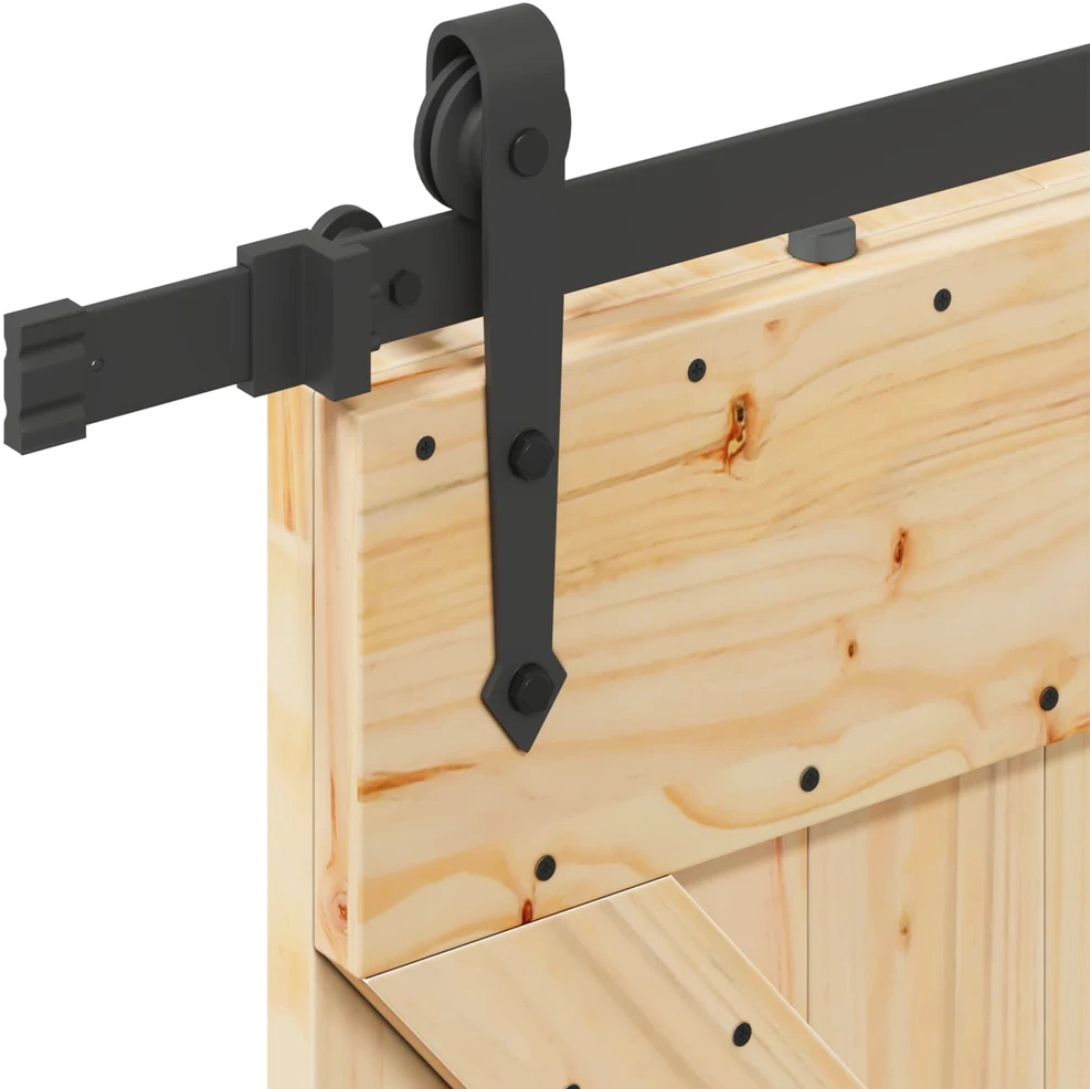 Slankios durys NARVIK Natūrali ir juoda 80 x 210 cm (152,5 cm)