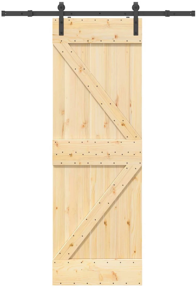 Slankios durys NARVIK 70 x 210 cm (152,5 cm) Natūrali ir juoda