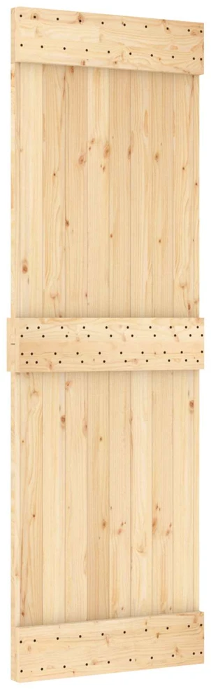 Slankios durys NARVIK Natūrali ir juoda 70 x 210 cm (213,5 cm)