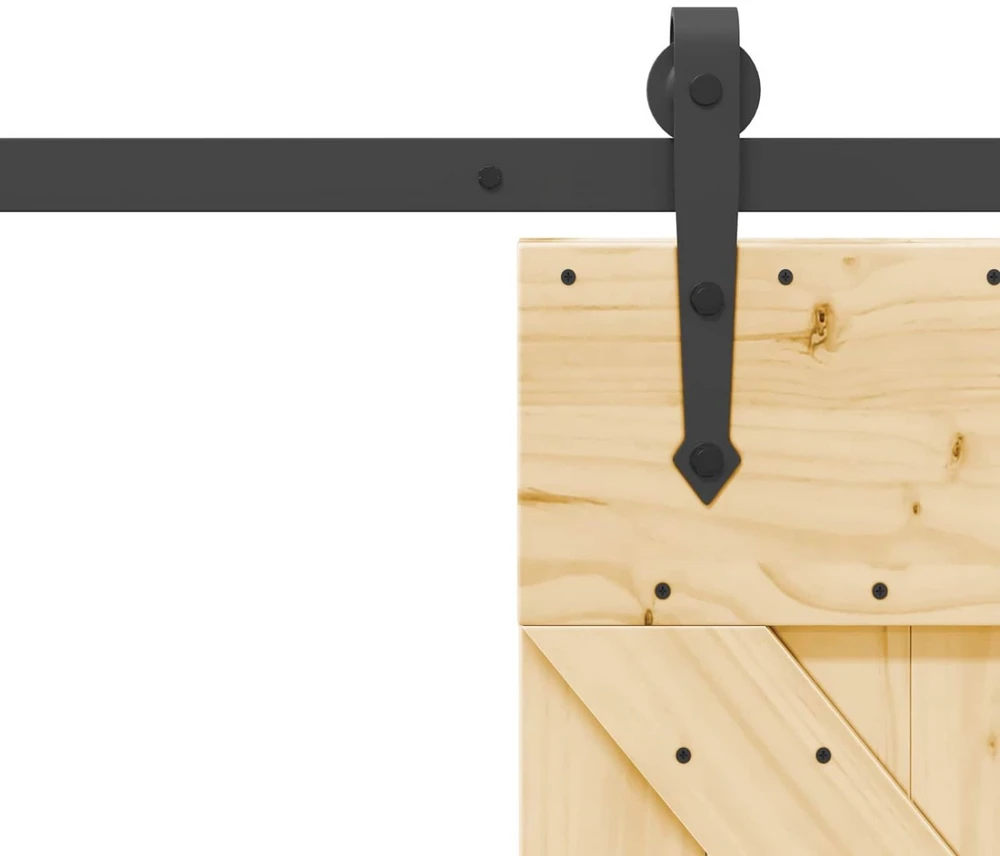 Slankios durys NARVIK Natūrali ir juoda 70 x 210 cm (152,5 cm)