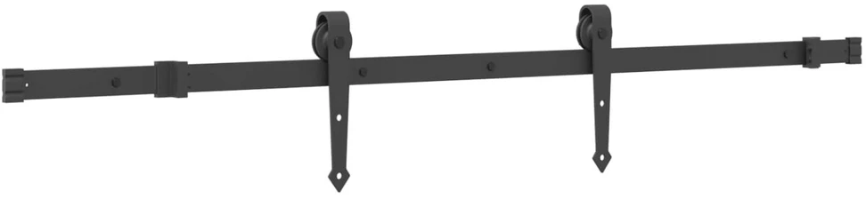 Slankios durys NARVIK Natūrali ir juoda 70 x 210 cm (152,5 cm)