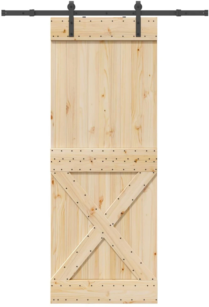 Slankios durys NARVIK 85 x 210 cm (152,5 cm) Natūrali ir juoda