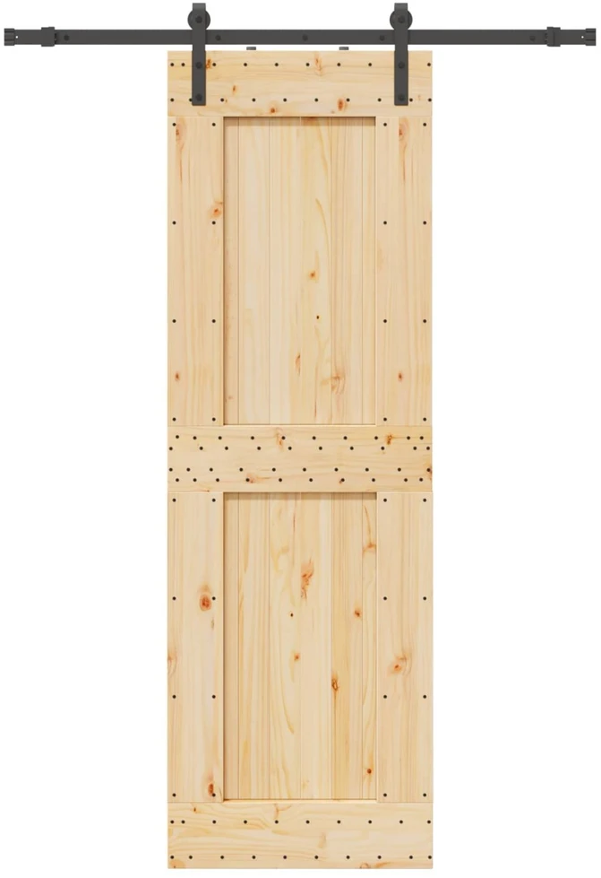 Slankios durys NARVIK 70 x 210 cm (152,5 cm) Natūrali ir juoda