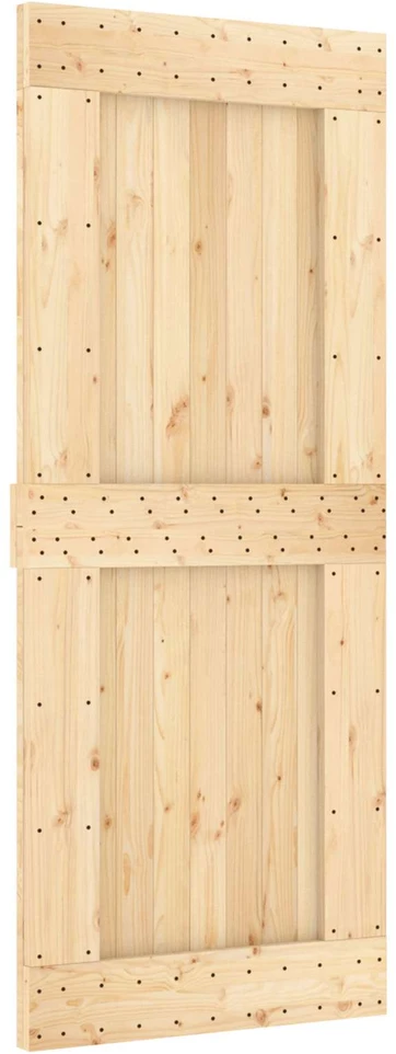 Slankios durys NARVIK Natūrali ir juoda 85 x 210 cm (152,5 cm)