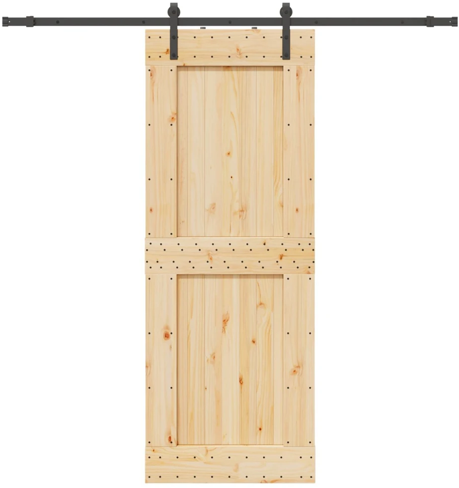 Slankios durys NARVIK 85 x 210 cm (213,5 cm) Natūrali ir juoda