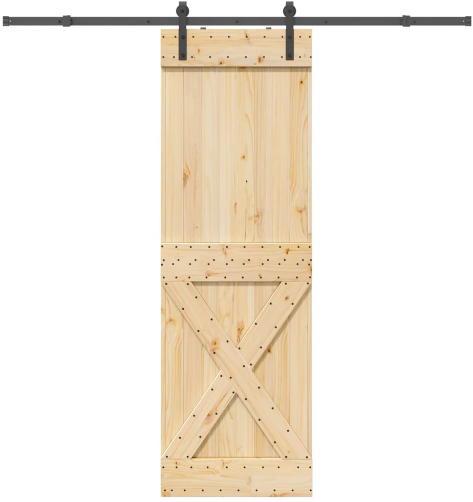 Slankios durys NARVIK 70 x 210 cm (213,5 cm) Natūrali ir juoda