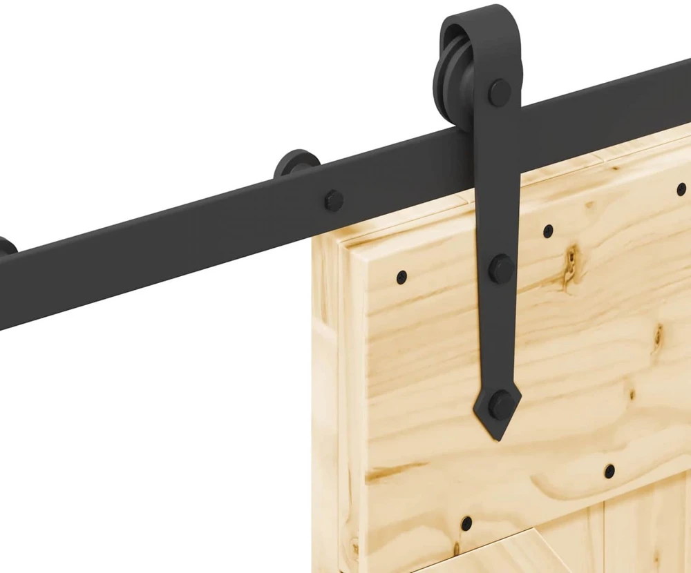 Slankios durys NARVIK Natūrali ir juoda 85 x 210 cm (213,5 cm)