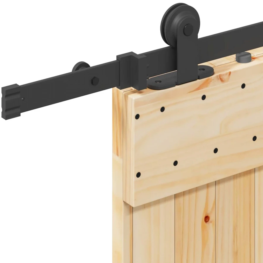 Slankios durys NARVIK Natūrali ir juoda 80 x 210 cm (152,5 cm)