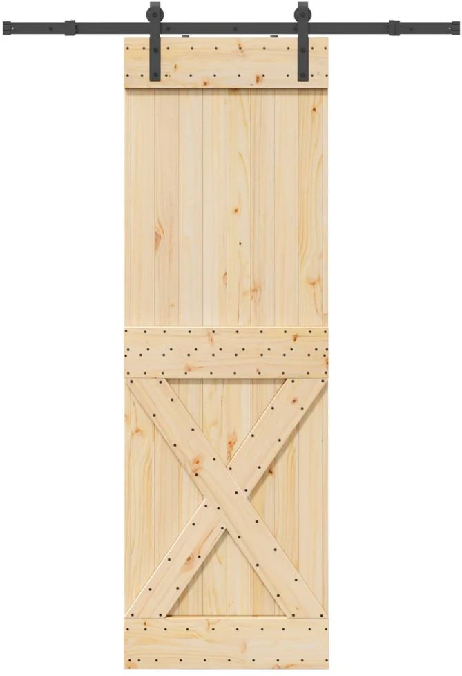 Slankios durys NARVIK 70 x 210 cm (152,5 cm) Natūrali ir juoda