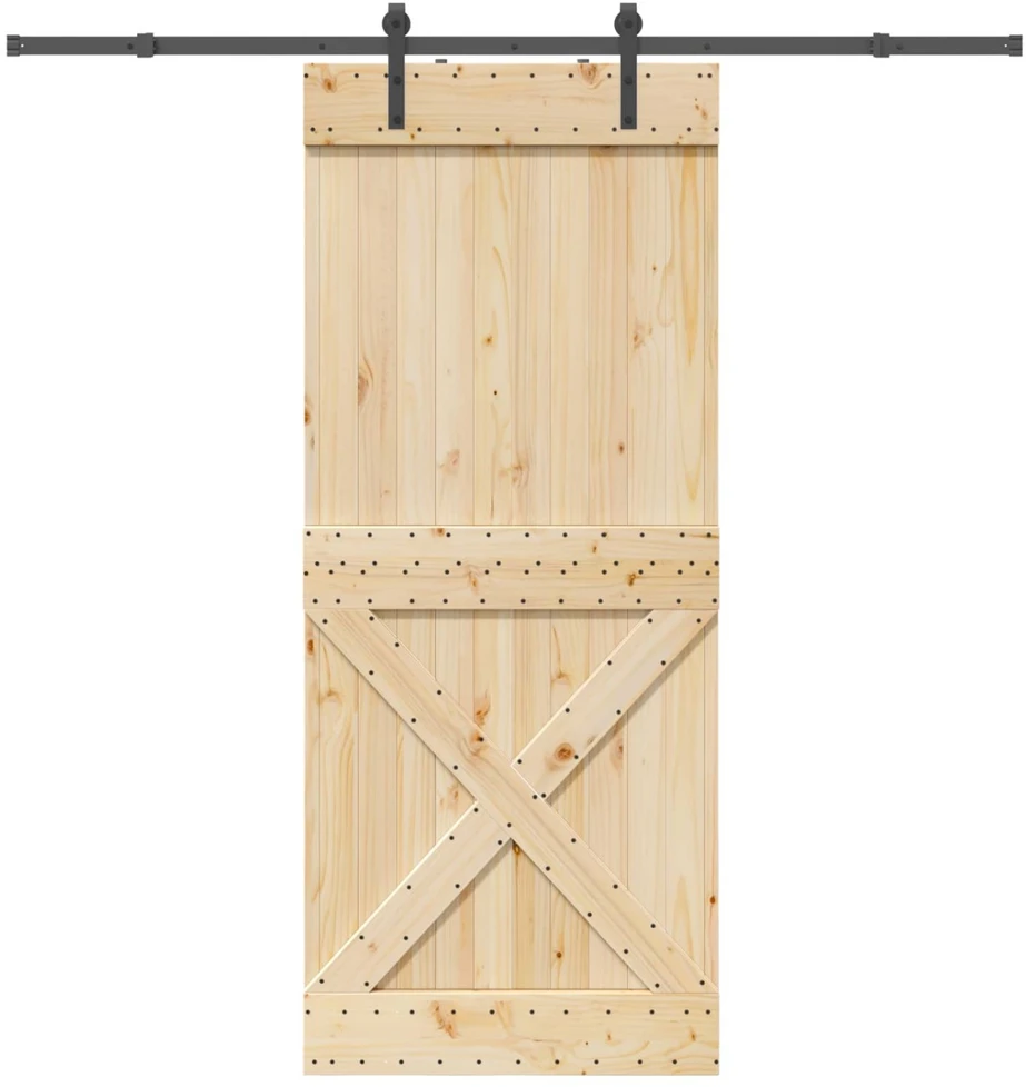 Slankios durys NARVIK 95 x 210 cm (213,5 cm) Natūrali ir juoda