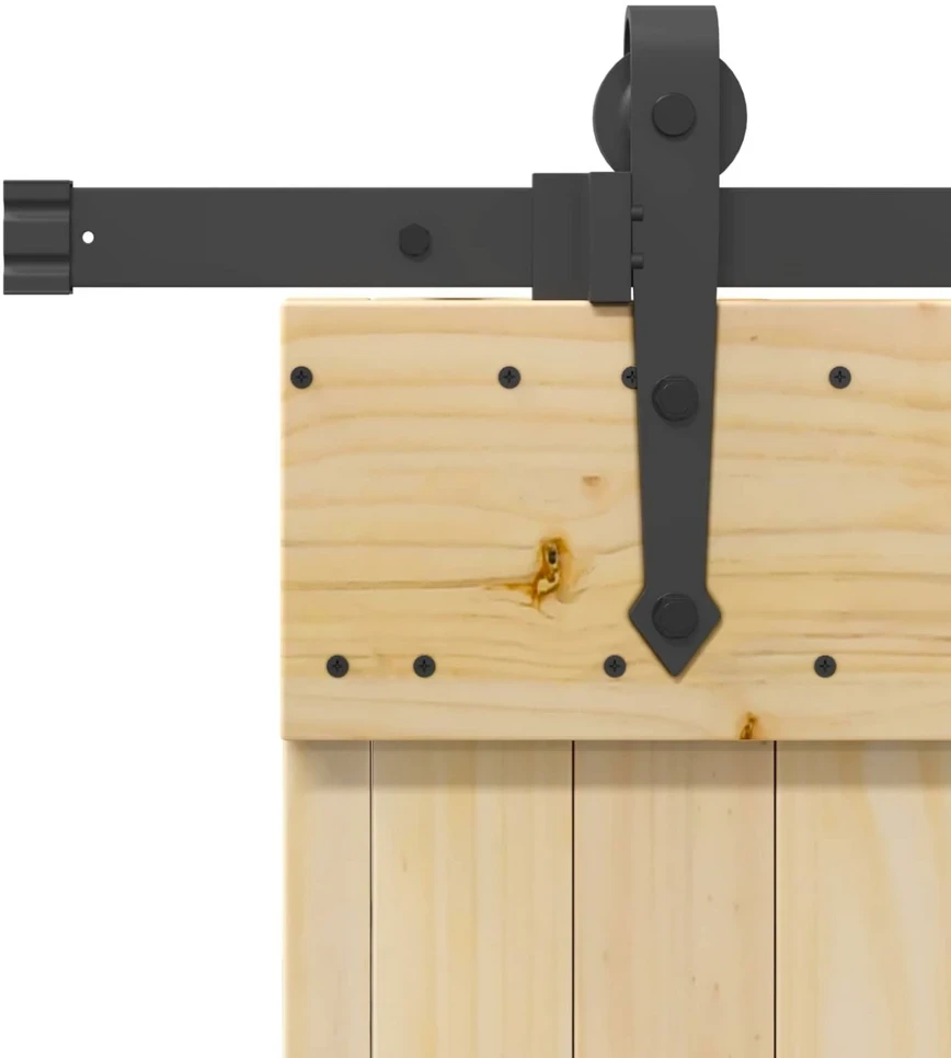 Slankios durys NARVIK Natūrali ir juoda 70 x 210 cm (152,5 cm)
