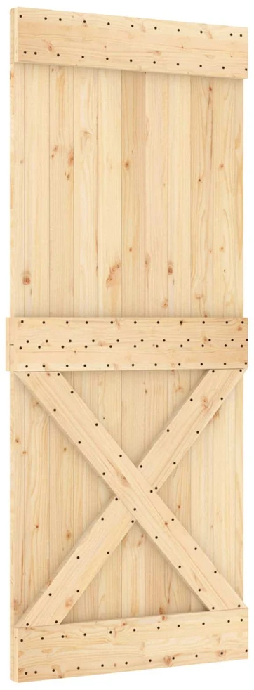 Slankios durys NARVIK Natūrali ir juoda 85 x 210 cm (152,5 cm)