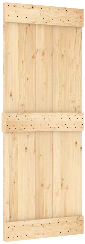 Slankios durys NARVIK Natūrali ir juoda 80 x 210 cm (152,5 cm)